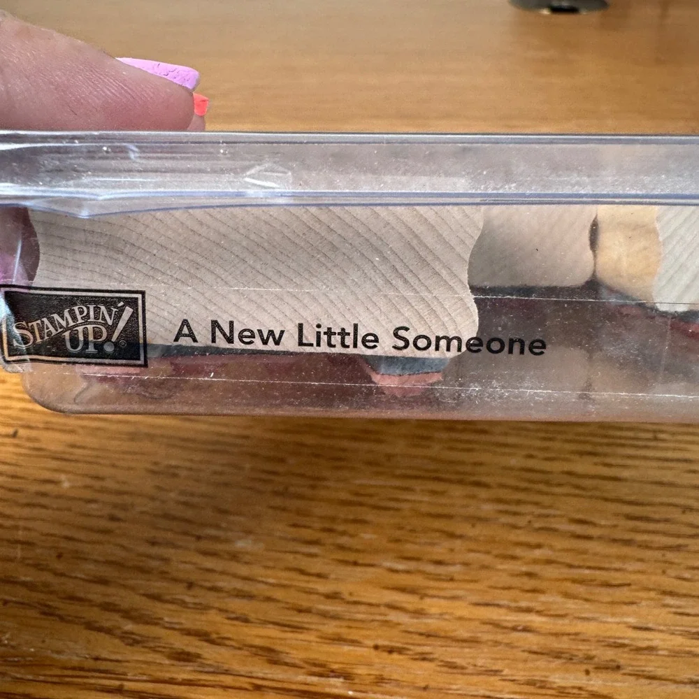 Stampin Up A‎ New Little Someone 7 Piece Wood Mount Rubber Stamp Set 2003 Baby